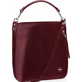 Kabelka Betlewski kabelka z pravé lícové kůže červená