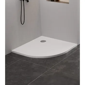 Sprchová vanička Besco Neox čtvrtkruhová sprchová vanička, litý mramor Rozměr vaničky: 80x80cm, B-0449