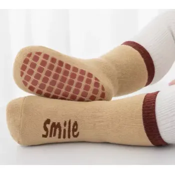 Dámské ponožky Teplé protiskluzové ponožky - SVĚTLE HNĚDÉ - (12-36 m) M (Značka: 4MOREWEI)