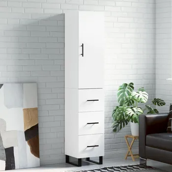 přebalovací pult a komoda Skříň highboard bílá 34,5 x 34 x 180 cm kompozitní dřevo Bílá3198873