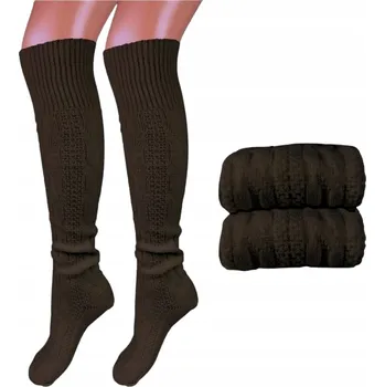 Dámské oblečení DÁMSKÉ PODKOLENKY VLNĚNÉ ČOKOLÁDOVĚ HNĚDÉ MARTINEX SILNÉ TEPLÉ 39-42
