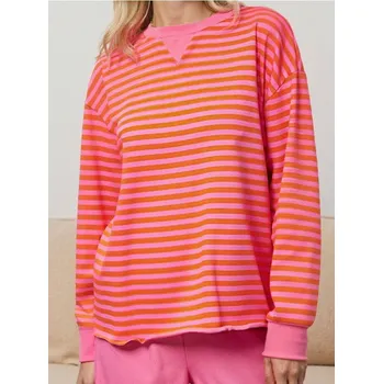 Dámská móda Sinsay - Pruhovaná mikina - vícebarevná - 891EN-MLC - 891EN-MLC-XS