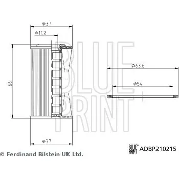 Filtr do auta Hydraulický filtr, automatická převodovka BLUE PRINT ADBP210215