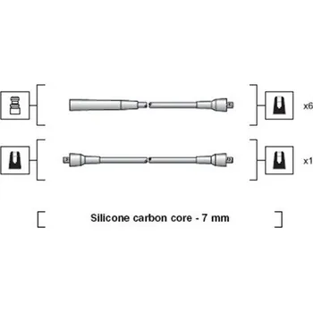 Autoelektrika Sada kabelů pro zapalování MAGNETI MARELLI MSK1082