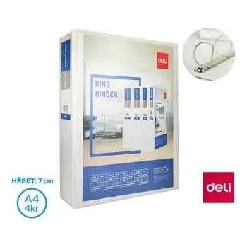 Pořadač A4/70mm 4 kroužkový \"D\" 35mm DELI E5618N