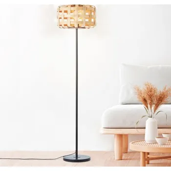 Stojací lampa Brilliant 94525/09 Stojanová lampa WOODLINE přírodní bambus