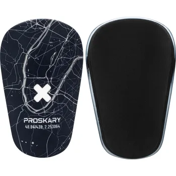 Hokejový chránič holeně PROSKARY Fotbalové chrániče mini 10x6cm 10cm MODRÁ