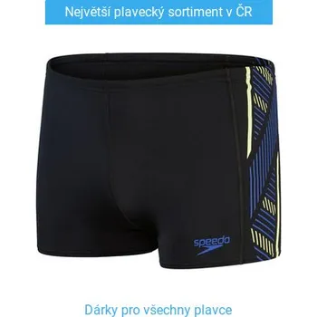 Pánské plavky Pánské plavky Speedo Tech Panel Aquashort Black/Chroma Blue/Spritz S - UK32