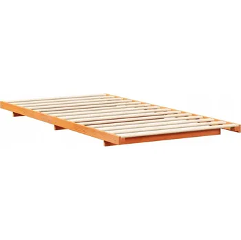 Postel Jednolůžková dřevěná postel VidaXL 75x190 cm, odstíny hnědé