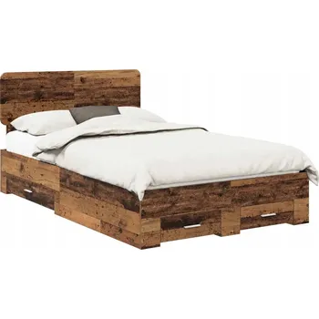 Postel Rámeček postele Staré dřevo 120 x 190 cm Materiál na bázi dřeva