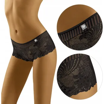 Kalhotky WOLBAR KRAŤASY S VÝŠIVKOU DIAMOND 3502 černá M