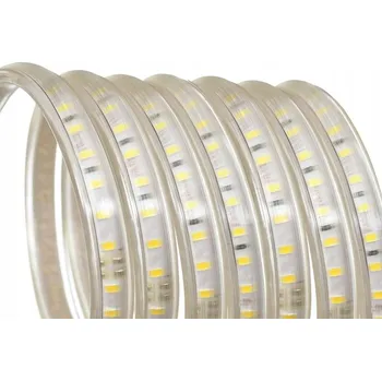 LED páska LED pásek 2835 230V 12W Teplá bílá, dělitelný po 10 cm, voděodolný, 3000K
