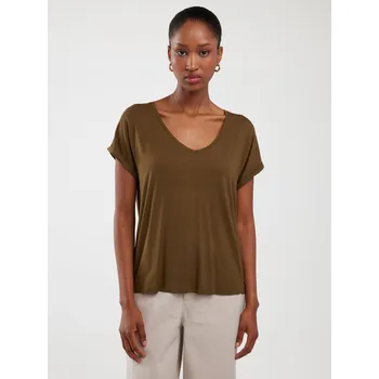 Dámské tričko BIG STAR Dámské TRIČKO volného střihu khaki VALERIA 303 L