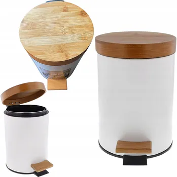 Odpadkový koš Odpadkový koš Zd trading Bambusový 3 l béžový, černý