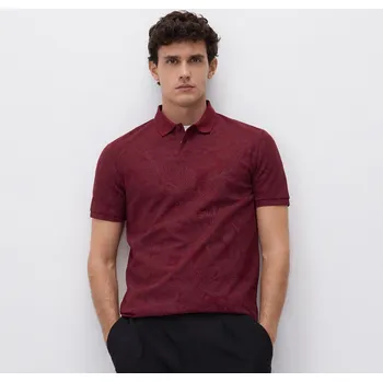 Reserved - Polo s vánočním vzorem - hnědá - 582EF-83X - 582EF-83X-XXL