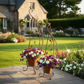 Květináč Dekorativní kovový květináč, sada 2 ks 497129