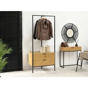 Křeslo Mebel Partner Tejido (dub + černá)