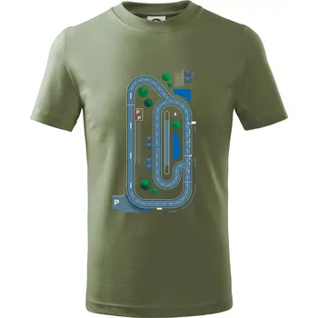 Závodní dráha - Rodiče - Tričko dětské bavlněné - 98 cm / 2 roky ( Khaki )