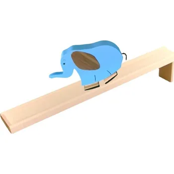 Hračka pro nejmenší MODRÝ SLON – dřevěné chodící zvířátko