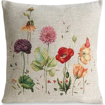 Gobelínový povlak na polštář s květinovým motivem