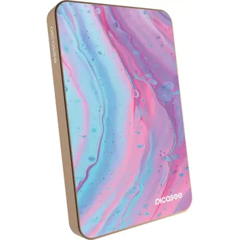 Powerbanka Picasee Powerbanka s MagSafe 5 000 mAh Zlatá - Pink liquid