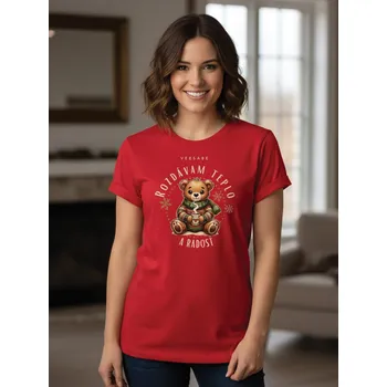 Krásné VSB Vánoční tričko v červené barvě, VELIKOST 2XL