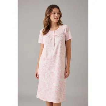 Dámská noční košile Linclalor bavlněná noční košile krémová - LCL133/Krémová / 44 LCL5A013