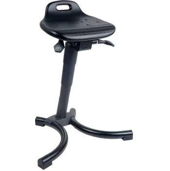 Stolička Work & Sit 04, podpěrná stolička, PUR černá