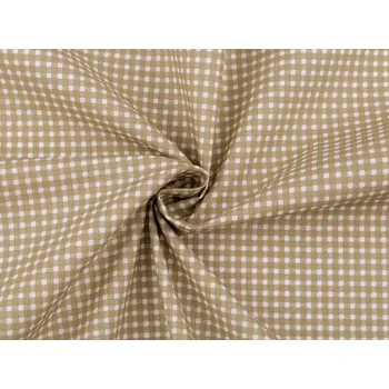 Bavlněná látka / plátno mini káro, střední, 5 (13) béžová