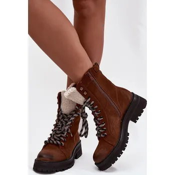 Dámská zimní obuv Dámské trapery z eko kůže – camel Bellora Velikost: 36