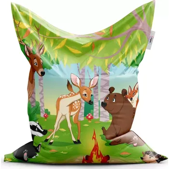 Sedací pytel Sablio Sedací vak Classic Lesní zvířátka 2 - 200x140 cm
