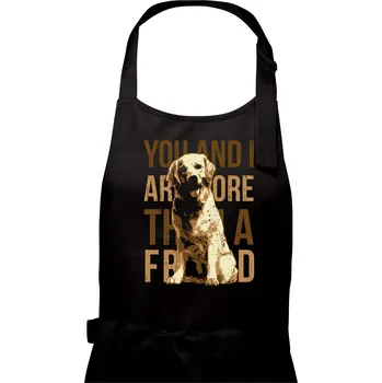 Kuchyňská zástěra Dog friend - Dámská zástěra na vaření - Univerzální velikost ( Černá )