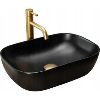 Keramické umyvadlo na desku REA BASARO HESTIA černé mat