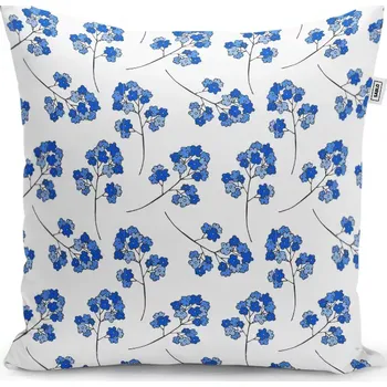 Polštář Sablio Polštář Modré kvítí - 50x50 cm