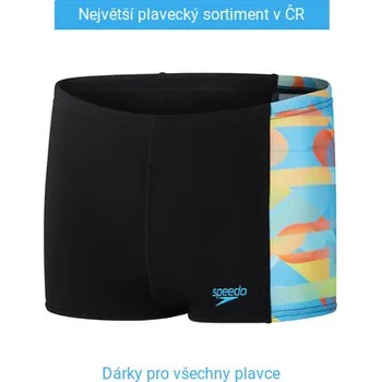 Chlapecké plavky Speedo Digital Panel Aquashort Boys Black/Blue 140cm