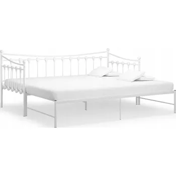 Postel Manželská kovová postel VidaXL 90x200 bílá