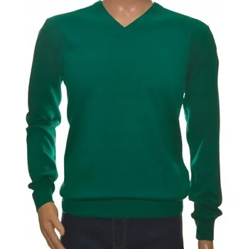 Pánský svetr Pánský svetr z kašmíru a merino vlny, kašmírový XL, wiosenna zieleń 244