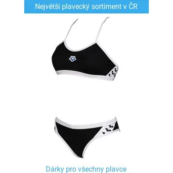 Dámské plavky Arena Icons Bikini Cross Back Solid Black/White S - UK32; D36