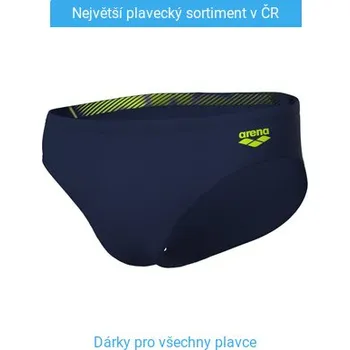 Pánské plavky Arena Feel Bright Glare Briefs Navy/Artic Lime S - UK32