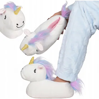 Dámská obuv Bílé pantofle jednorožci UNICORN PRIMARK 36-37 EU