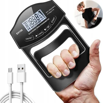 Zabezpečení domácnosti ELEKTRONICKÝ MĚŘIČ SÍLY ÚCHOPU DYNAMOMETR 180KG