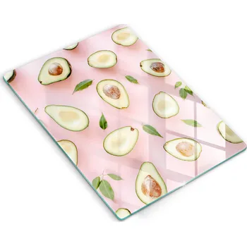 Kuchyňské prkénko Skleněná kuchyňská deska eko premium ideální 40x52 cm Vzor avokádo