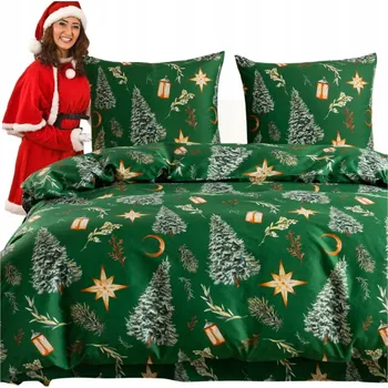 Povlečení Povlečení 160x200 satén bavlna + 2 povlaky na polštáře 70x80 jelenů