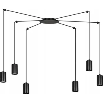 TRAKER 6 BL/BLACK Závěsná svítidla Ocel lakovaná Černá 10W MAX LED