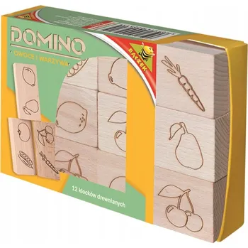 Dřevěná hračka Baczek Dřevěné Domino - Ovoce a Zelenina