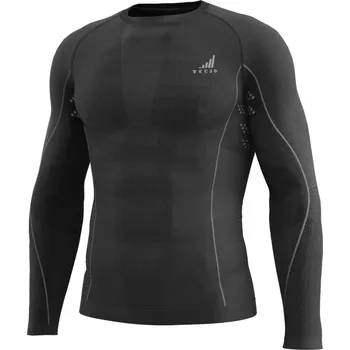 Pánské termoprádlo funkční triko s dlouhým rukávem K-MERINO, unisex TECSO (černá, vel. M/L)