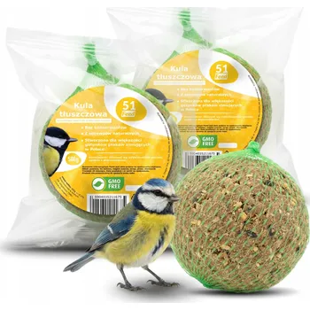 Krmivo pro ptáka LOJOVÉ KOULE PRO PTÁKY PYZY KRMIVO KRMNÁ SMĚS SE SLUNEČNICÍ SEMÍNKO 2x 500G