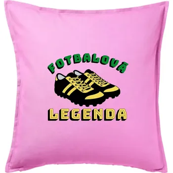 Polštář Fotbalová legenda kopačky - Polštář 50x50 - 50x50 - Pouze potah ( Růžová )