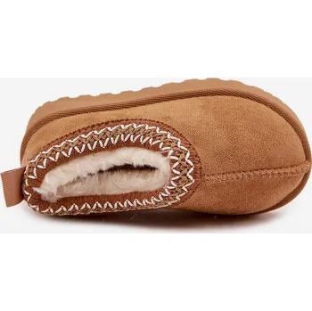 Dívčí sněhule Dětské sněhule s výšivkou Prina – camel Velikost: 30