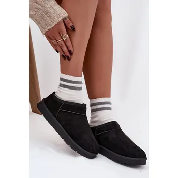 Dívčí sněhule Dámské sněhule Serenne s kožešinou – černé Velikost: 38